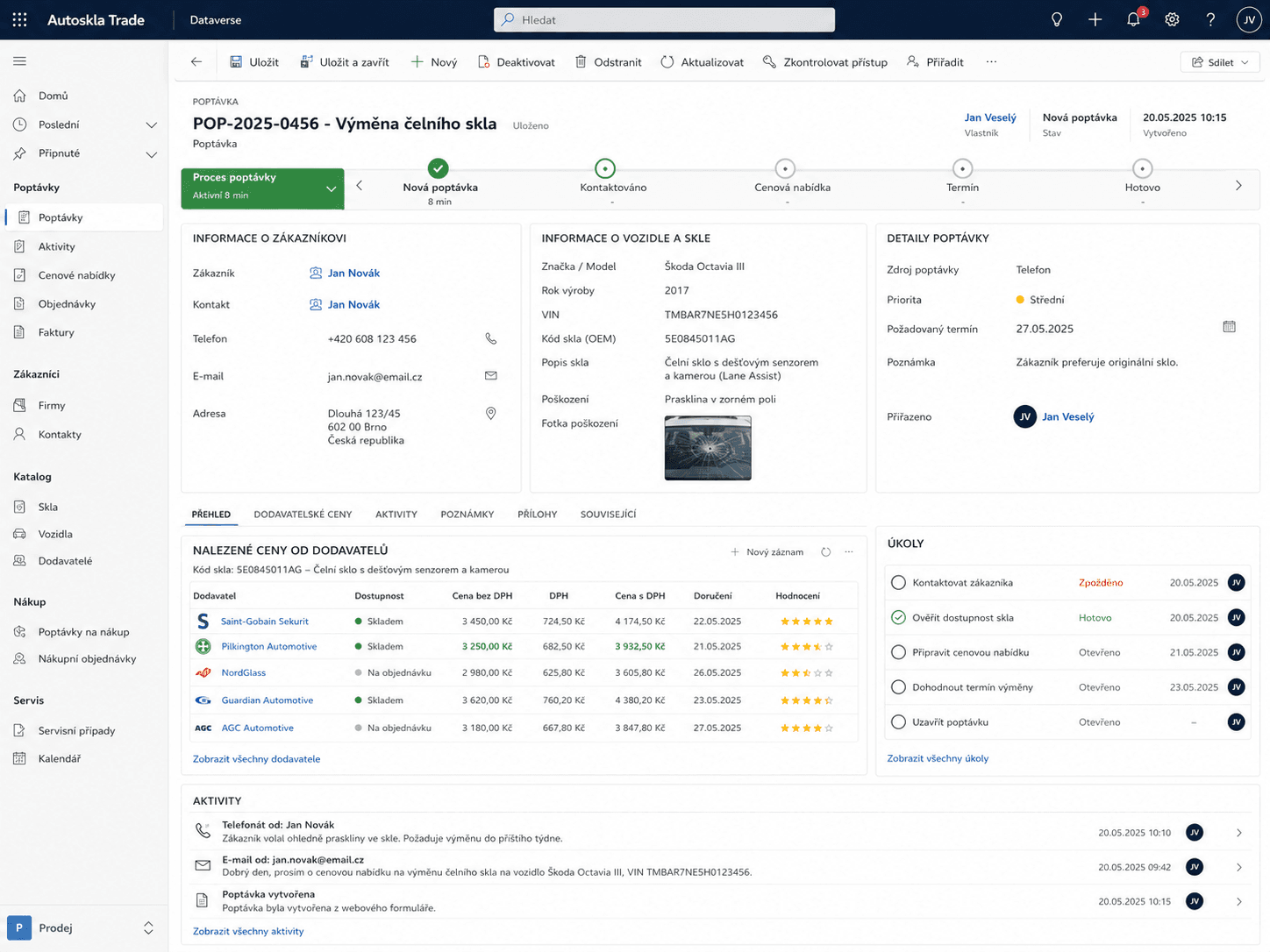 Autoskla Trade: od e-mailů v jednom počítači k CRM a automatickému nacenění autoskla